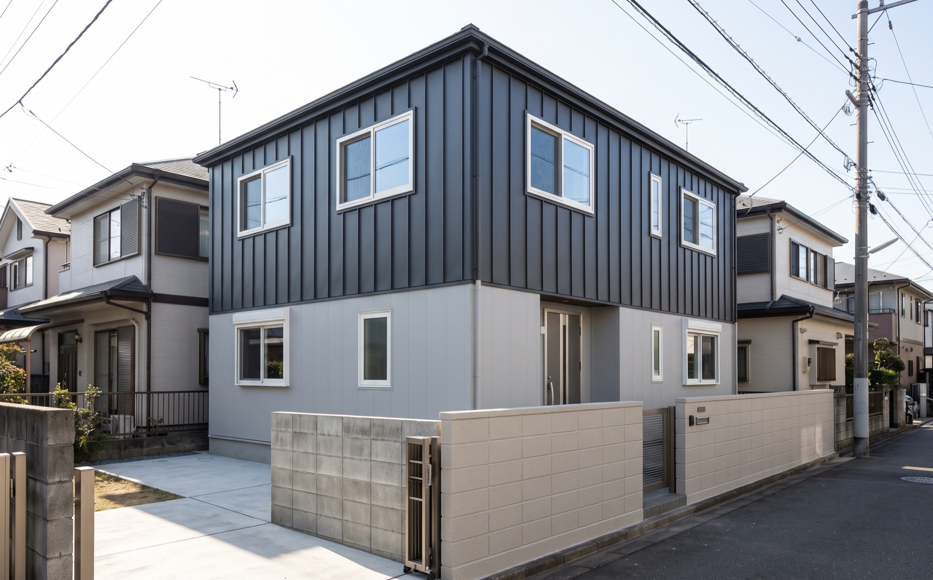 塗り替えを終えた家の外壁